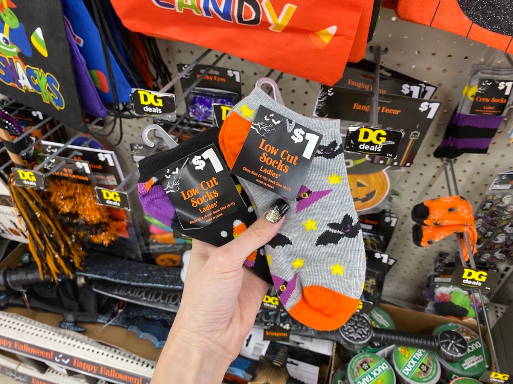 Dollar General Halloween Socks in store