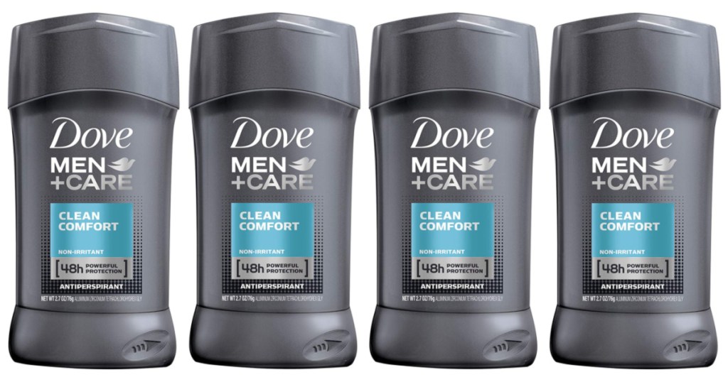 4 sticks of men dove + care deodorant
