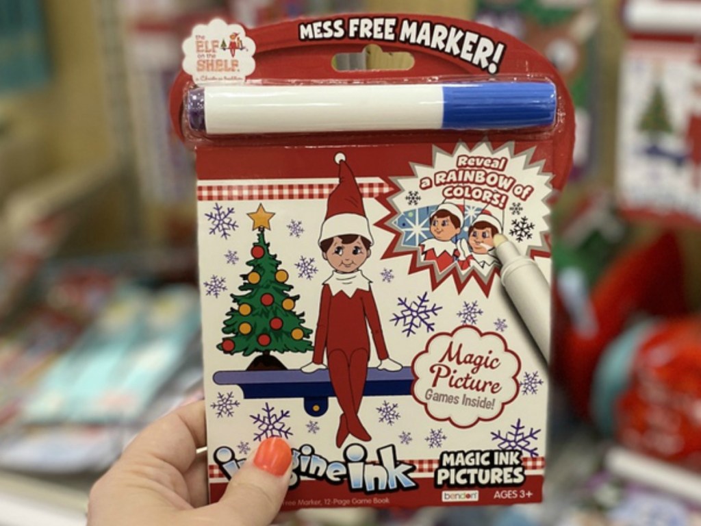Elf on the Shelf coloring book with magic ink marker