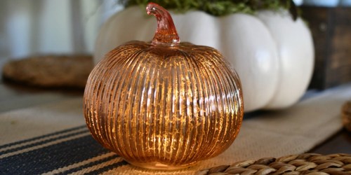 Glass Light-Up Pumpkin with Timer as Low as $16 Shipped on Amazon