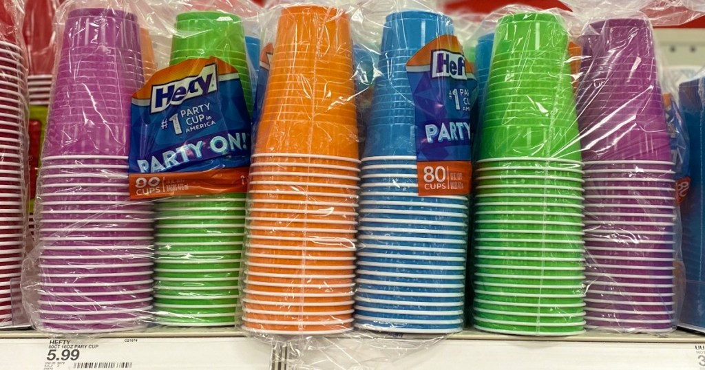Hefty Party Cups on Target Shelf