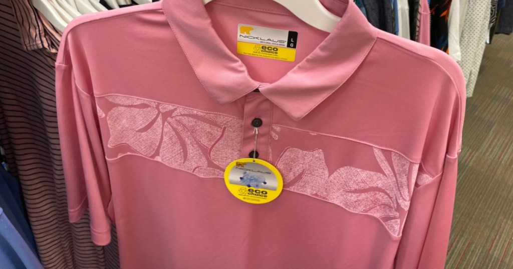 Jack Nicklaus Men's Oxford Polo Shirt Pink