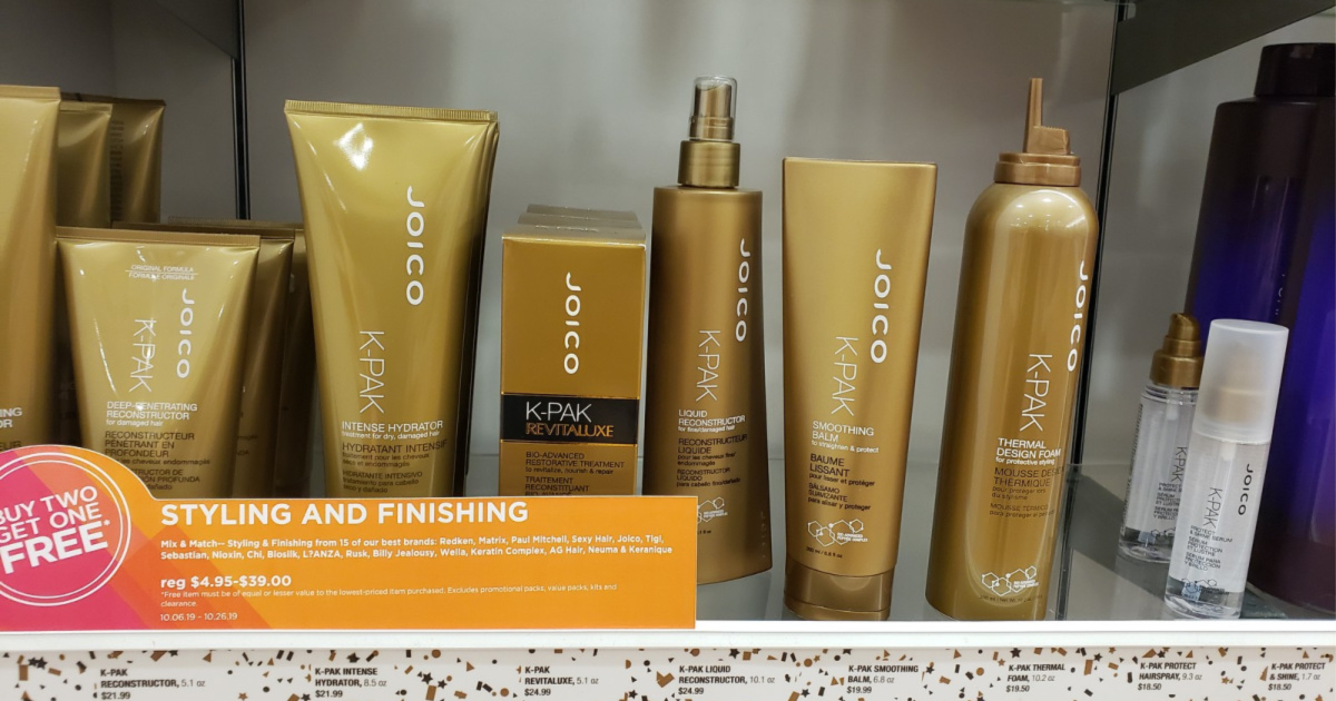 Joico hair products on store shelf