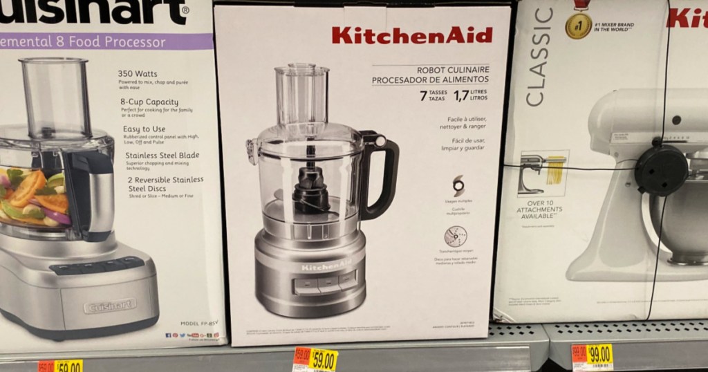 KitchenAid 7 Cup Contour Silver Food Processor in Walmart