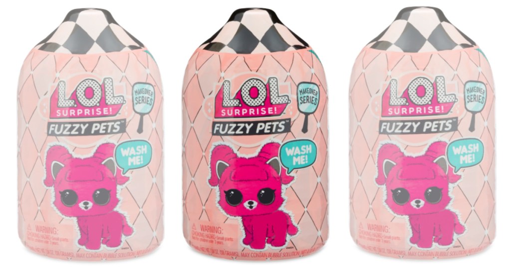 L.O.L. Surprise! Fuzzy Pets with Washable Fuzz & Water Surprises in retail packaging