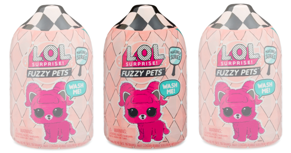 L.O.L. Surprise! Fuzzy Pets with Washable Fuzz &amp; Water Surprises in retail packaging
