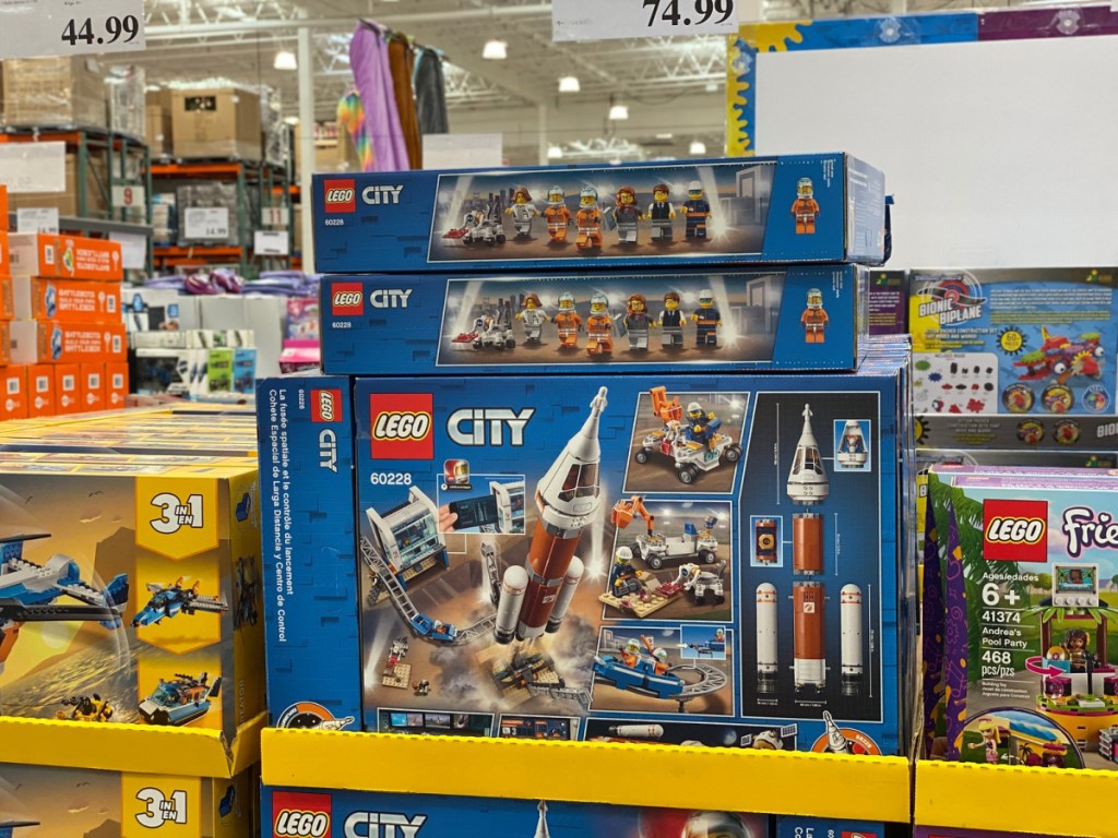 lego city rocket on display in store