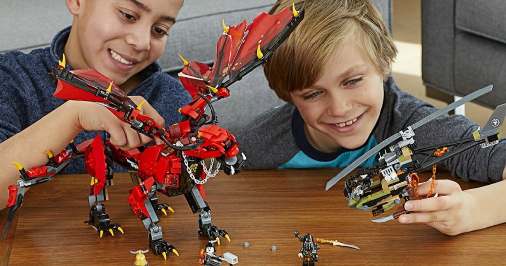kids playing with LEGO NINJAGO Masters of Spinjitzu Firstbourne