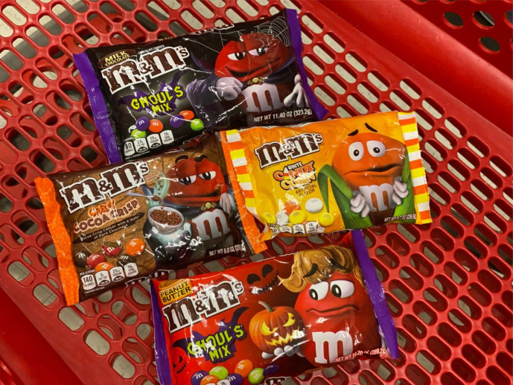 assorted M&M's Halloween Candy in target cart