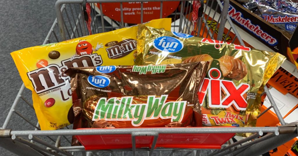 Mars Chocolate candy in cart
