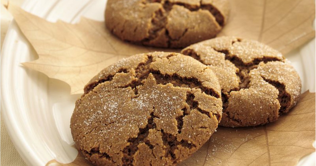 Molasses cookies on a plate