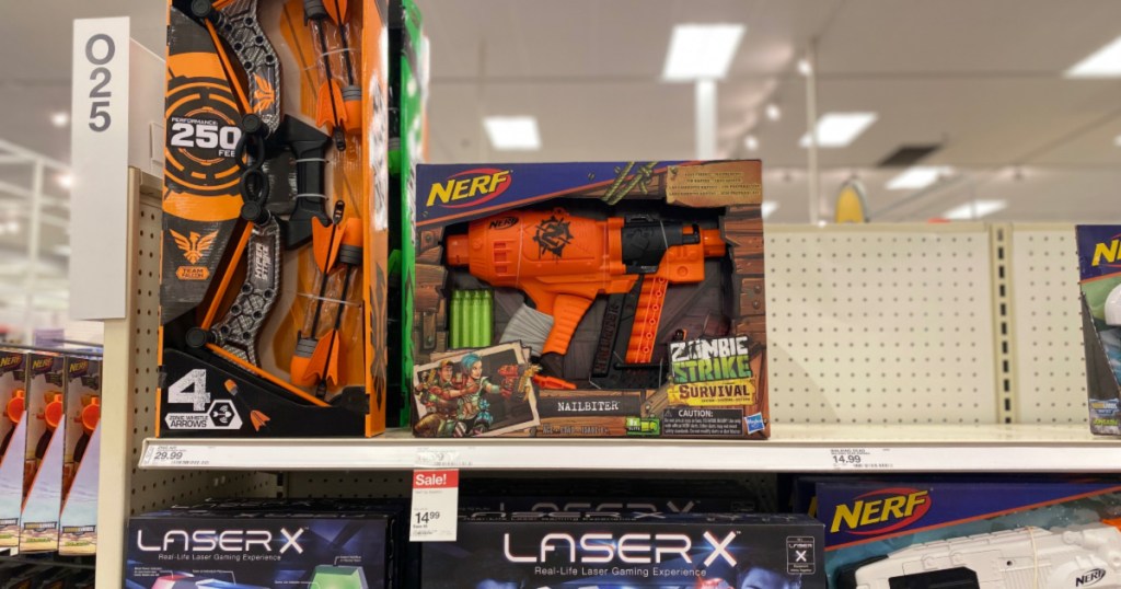 nerf zombie strike on shelf at target
