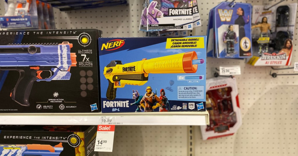 nerf fortnite on shelf at target