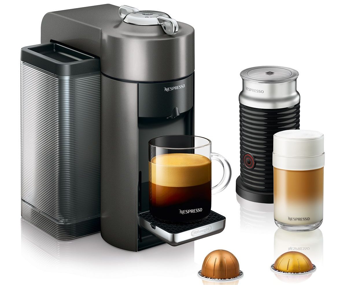 Nespresso Vertuo Coffemaker with Frother and capsules