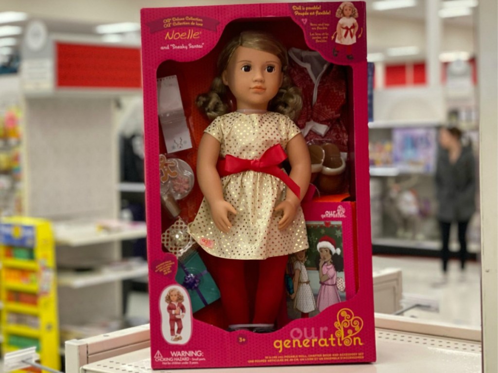 Noelle Our Generation Deluxe Doll in package at Target.