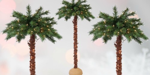 6-Foot Pre-Lit Palm Tree Only $69.99 Shipped | Fun Christmas Tree Alternative