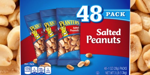 Planters Salted Peanuts 48-Pack Only $7 Shipped at Amazon | Just 15¢ Per Pack