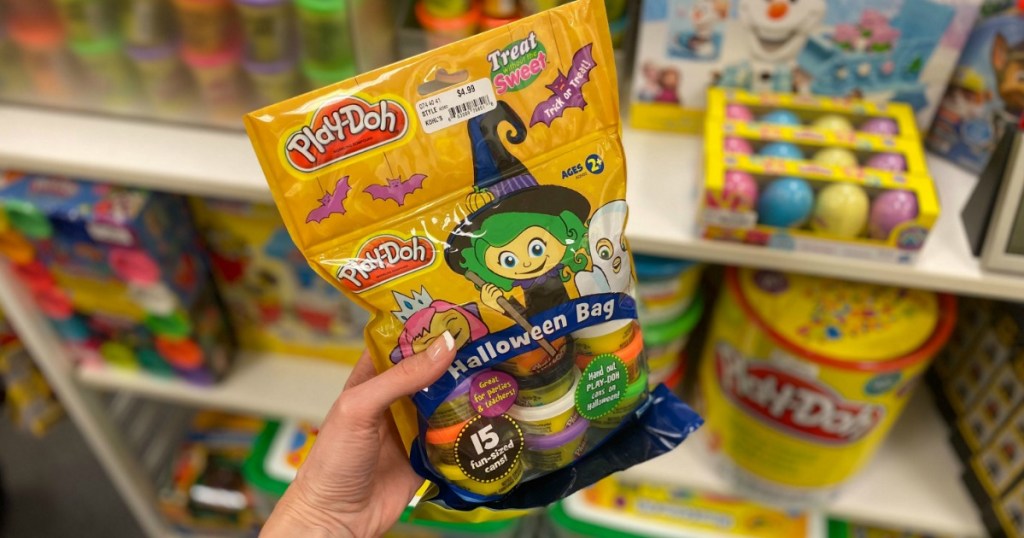 Person holding Hasbro Play-Doh Treat Without The Sweet Halloween Bag