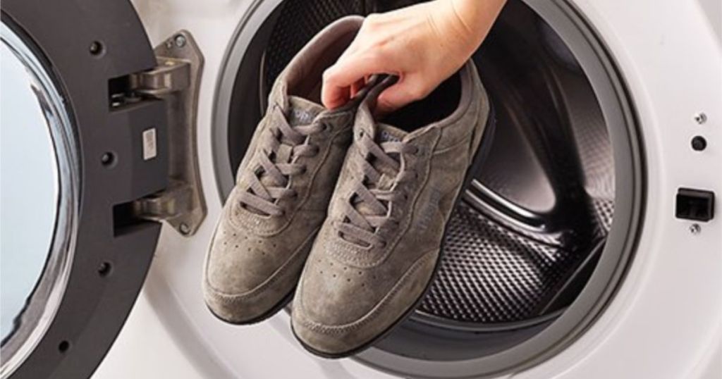 Propét grey sneakers in washer machine