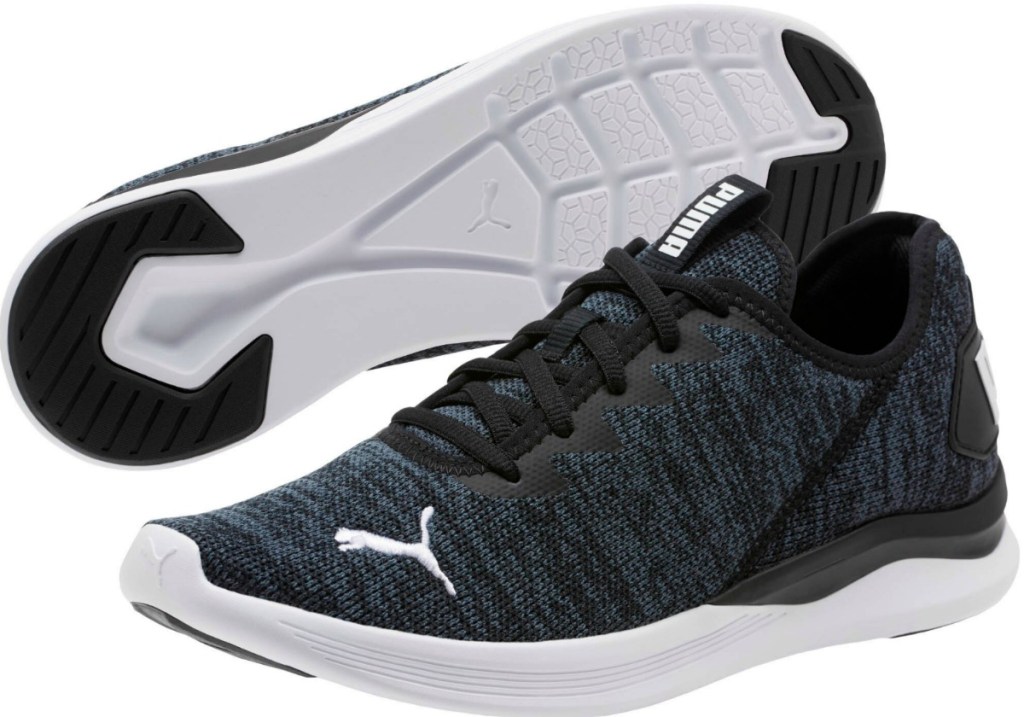 PUMA Men's Ballast Running Shoes - black with white soles