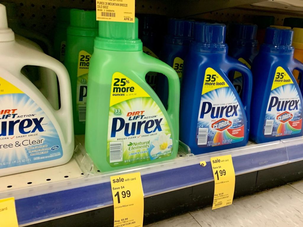 Purex Liquid Detergent on self
