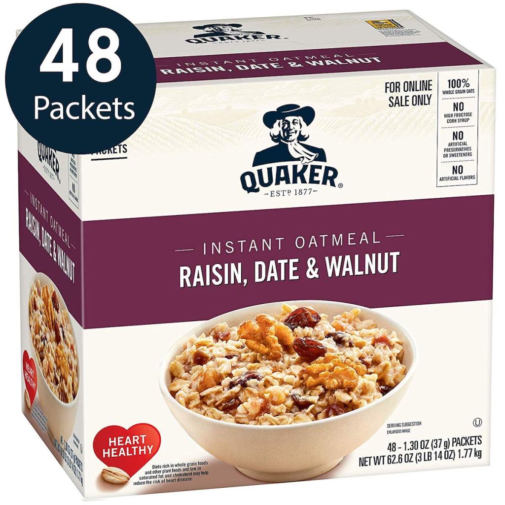 Quaker Instant Oatmeal Raisin Date and Walnut