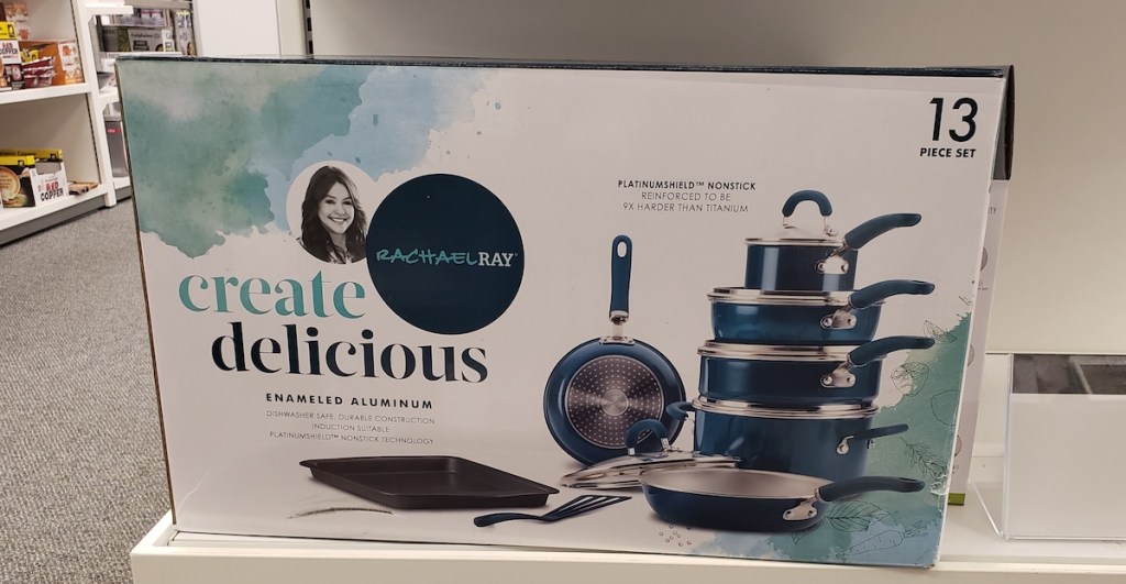 Rachael Ray Create Delicious Cookware Set on shelf at Kohls