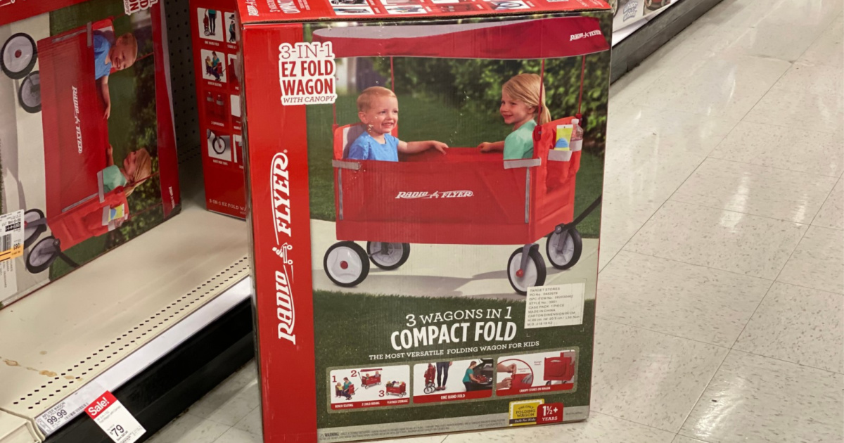 radio flyer red wagon with canopy