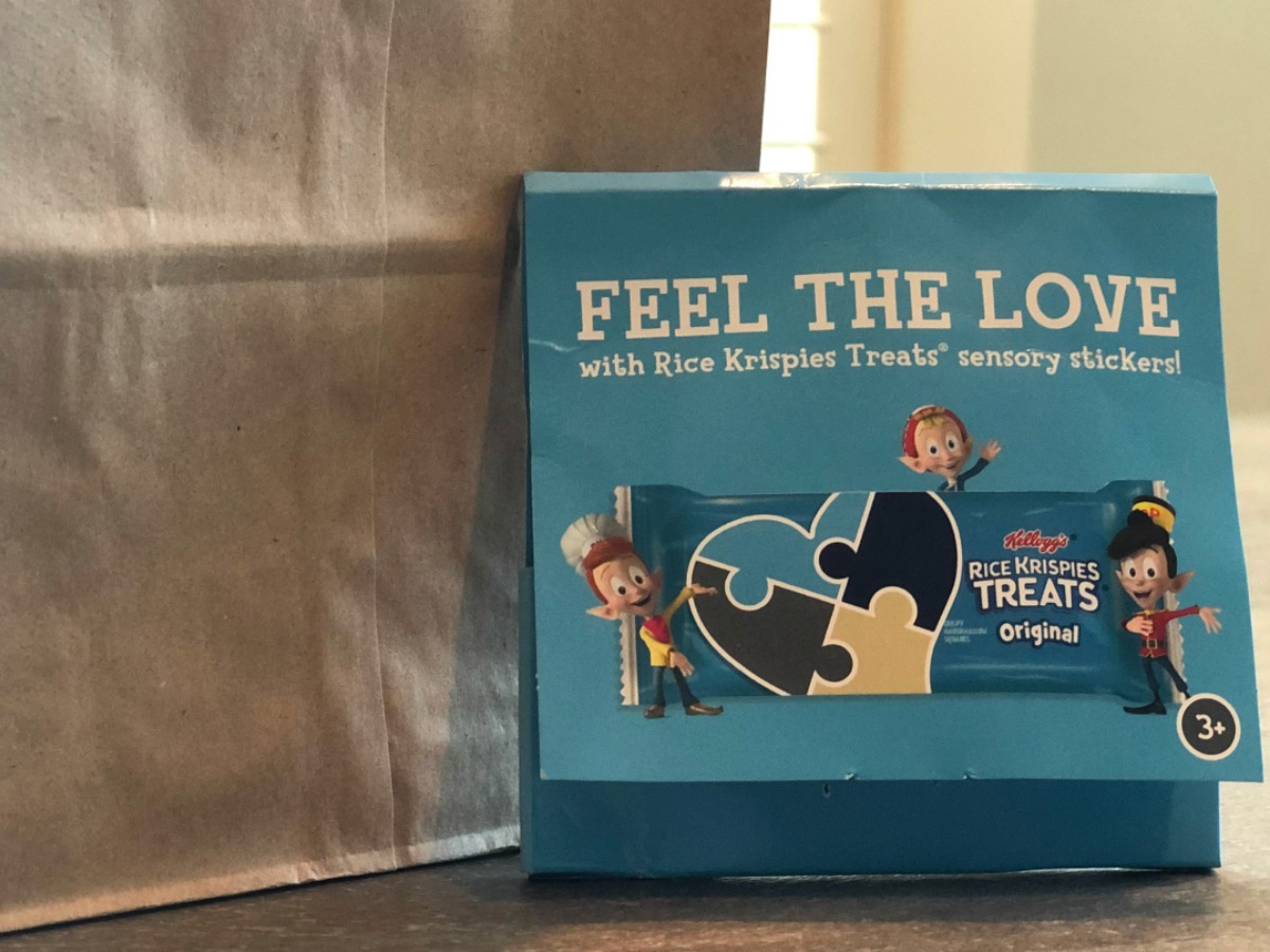 Package of Sensory Love Note Stickers from Rice Krispies Treats