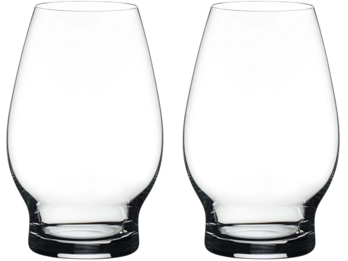 stock image of Riedel Bravissimo Beer Glasses two empty