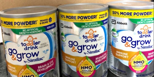 Similac Go & Grow Toddler Drink 36oz Canister 3-Pack Just $28.53 Shipped on Amazon