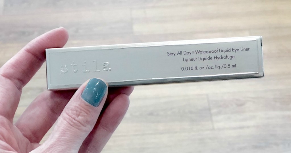 Stay All Day Waterproof Liquid Eye Liner in package in hand