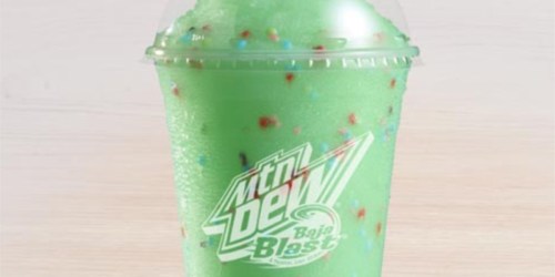 Taco Bell Baja Birthday Freeze w/ Colorful Candy Confetti | Available for Limited Time
