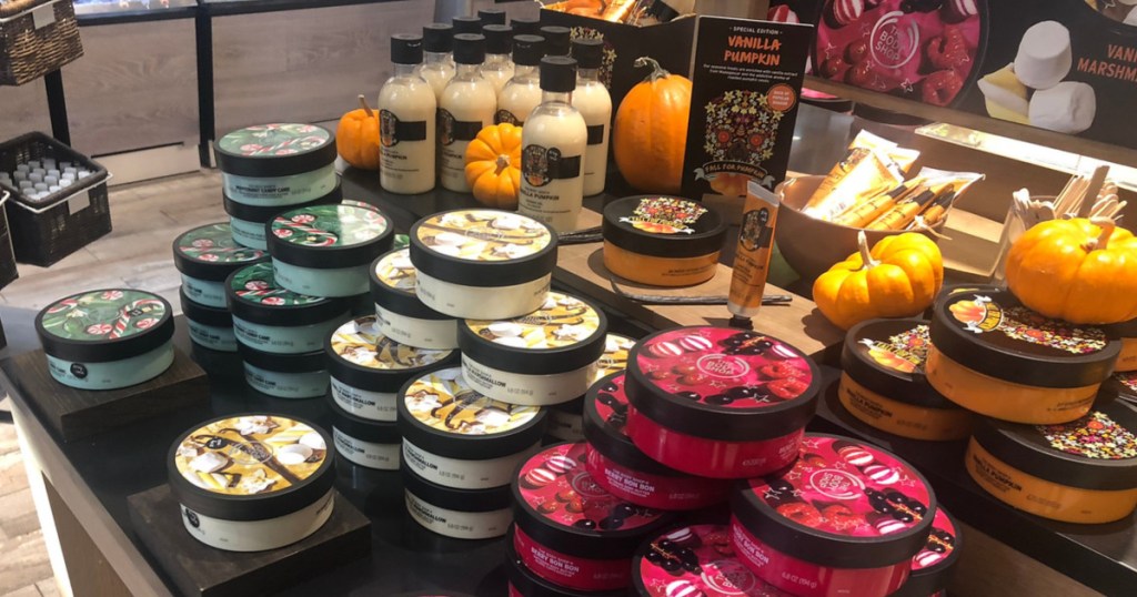 The Body Shop Body Butters on shelf in store