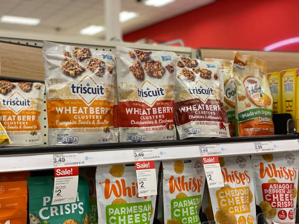 Triscuit Wheatberry Clusters on shelf at Target