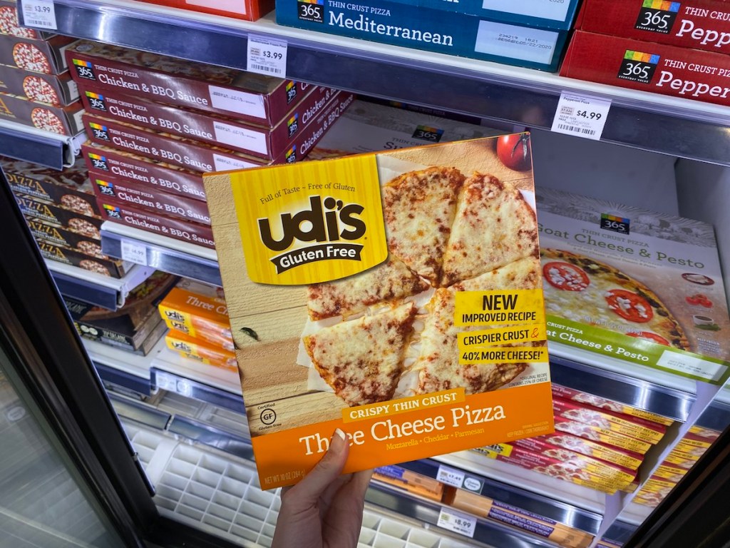 Udi's Gluten Free Pizza in store cooler