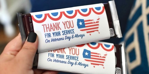 Free Veterans Day Thank You For Your Service  Printable Cards and Candy Bar Wrappers