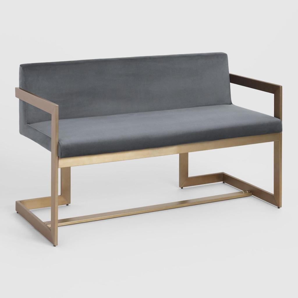 Charcoal and Gold Bench