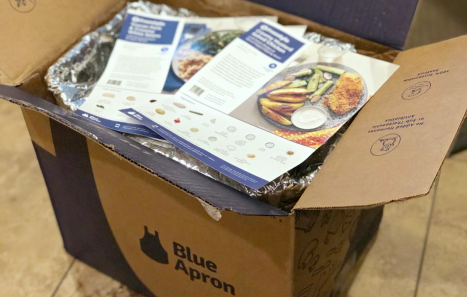 blue apron recipes in box