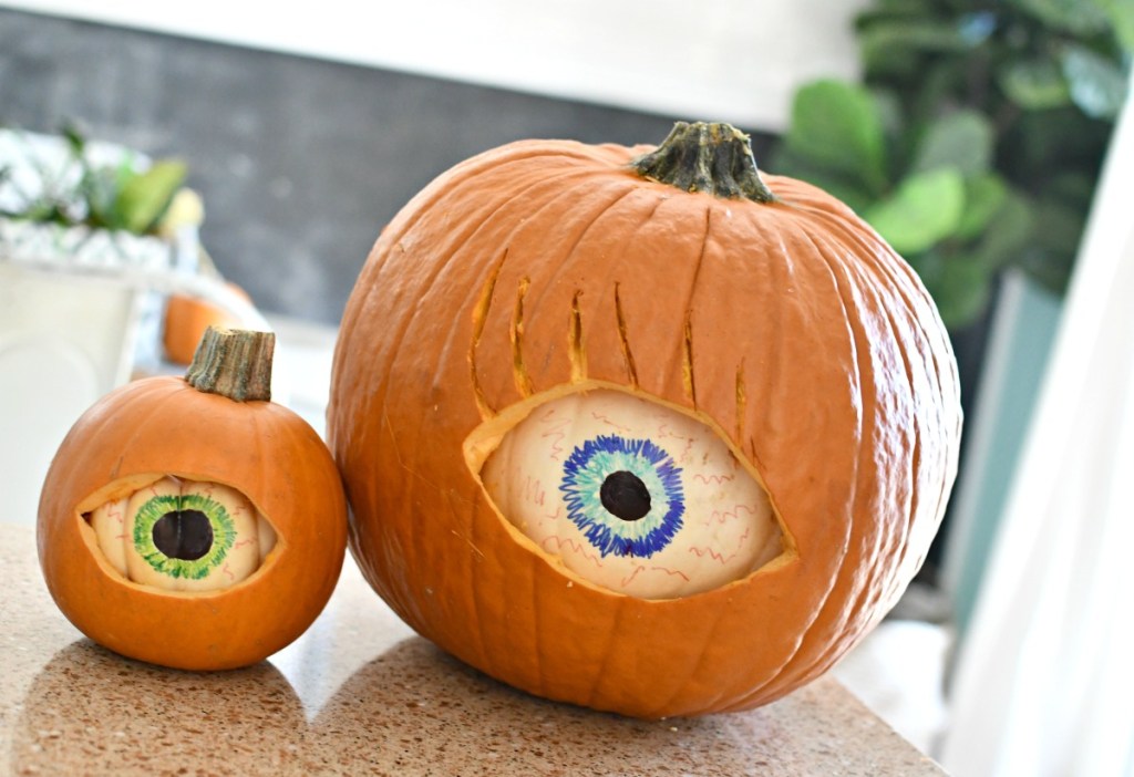 carving white pumpkin eye jack-o-lanterns