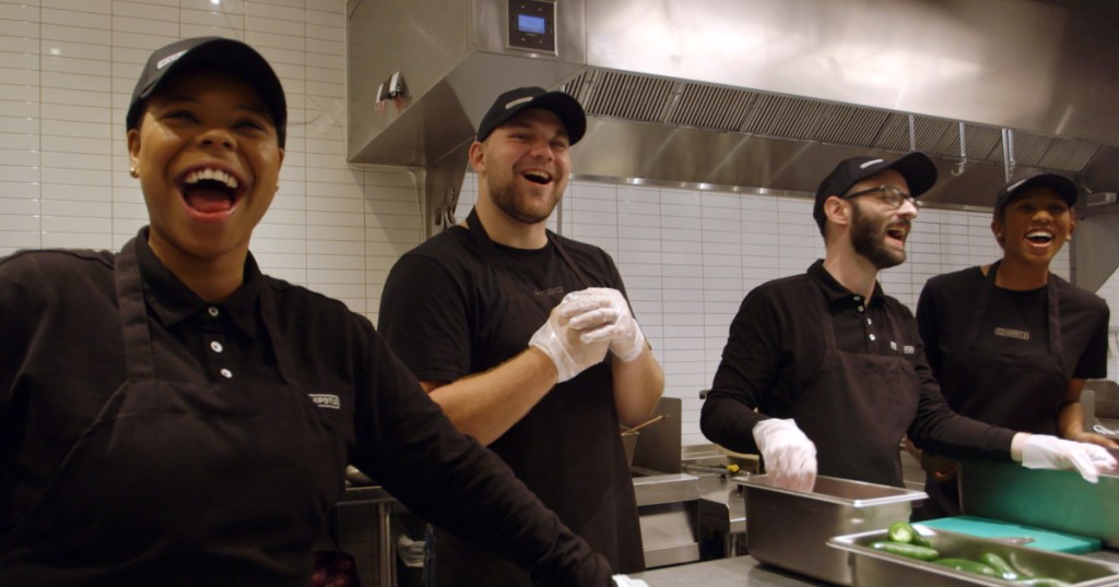 Chipotle employees at work