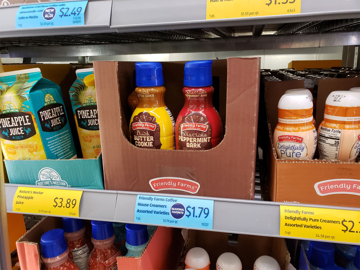 Seasonal Flavored Coffee Creamers Available at ALDI Butter Cookie