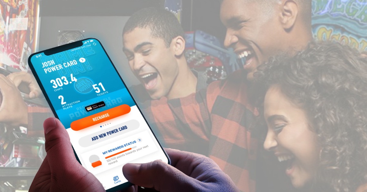 50 Off Dave & Buster's Game Play Purchase w/ App