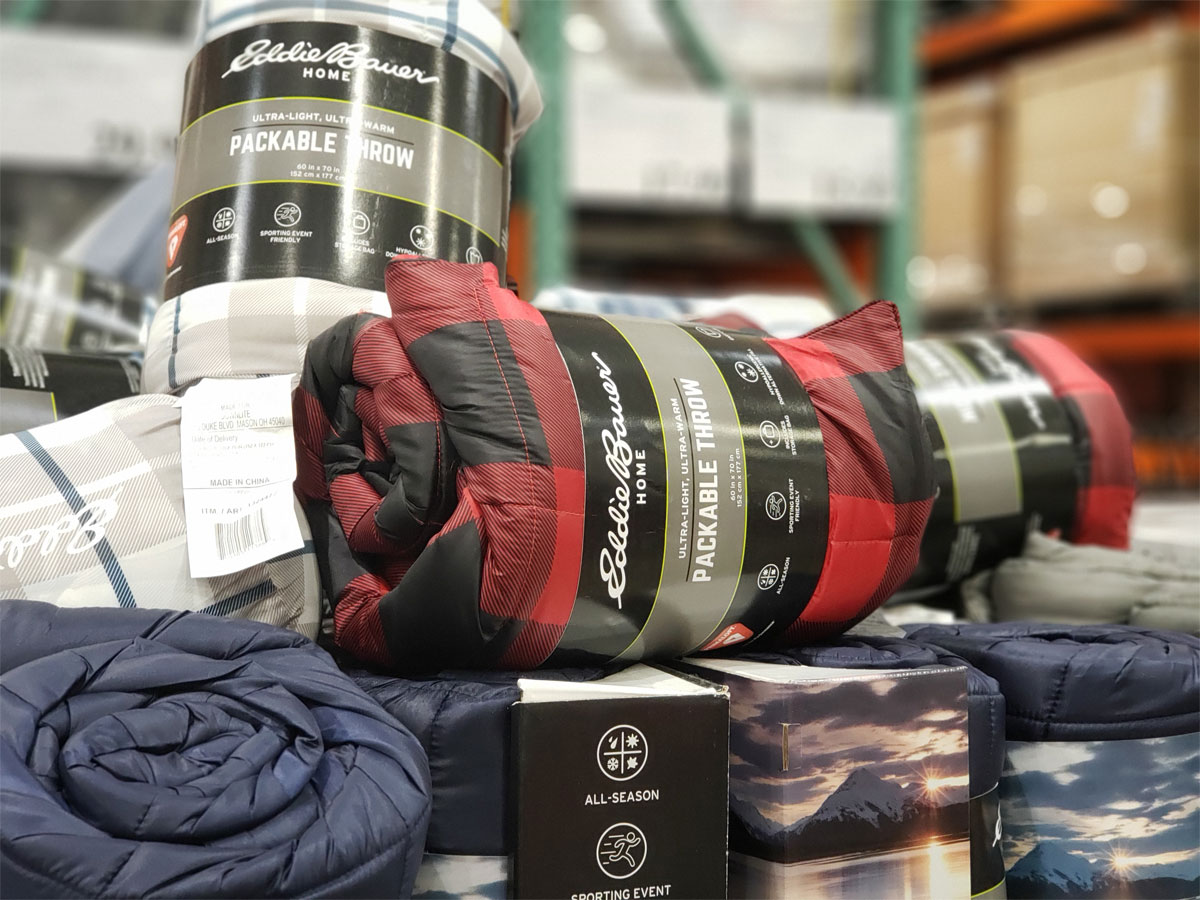 Eddie Bauer Packable Throw Blanket Only 12.99 at Costco