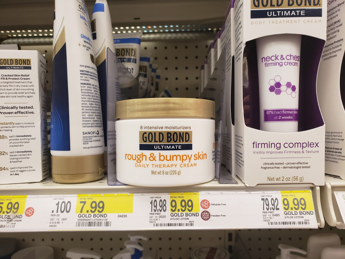 gold bond ultimate therapy cream on store shelf