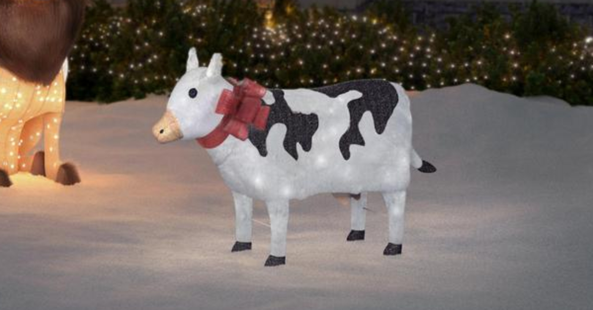 Home Depot Has Light-Up Christmas Cows u0026 Other Animal Decorations