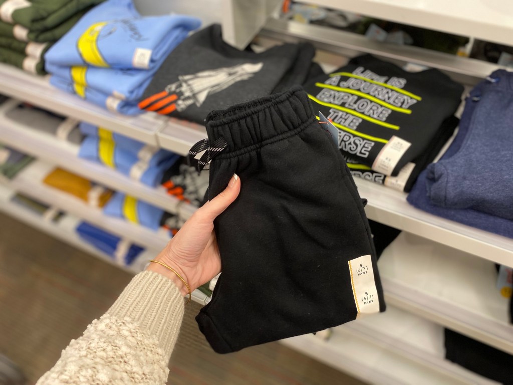 Kids fleece pants at Target 