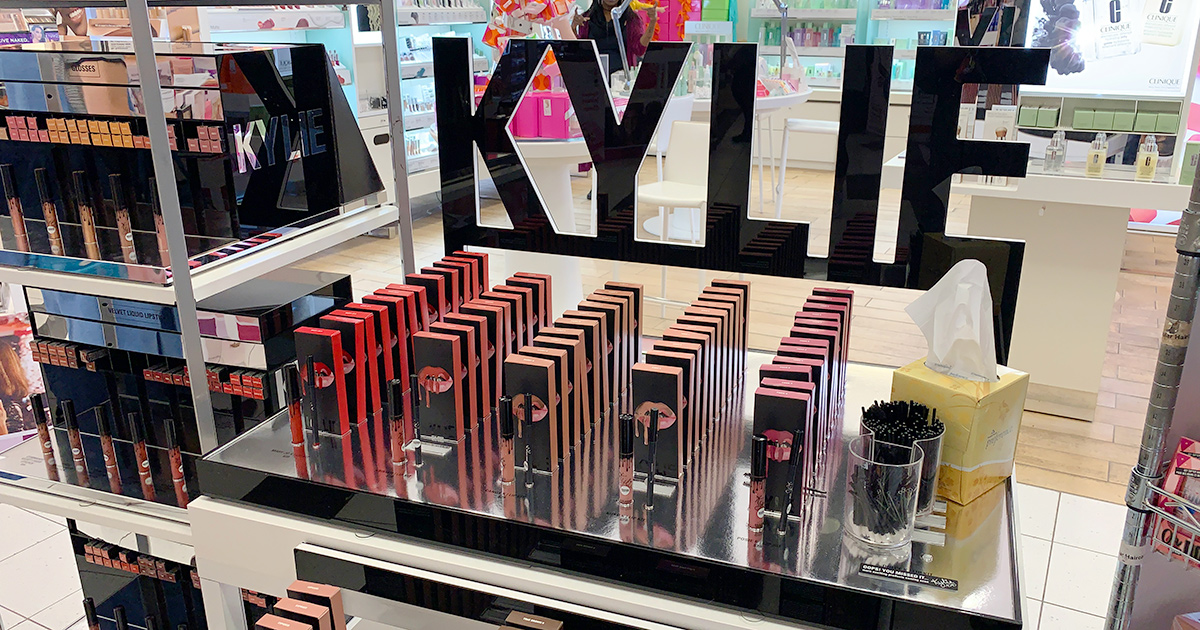 Kylie Cosmetics display at Ulta
