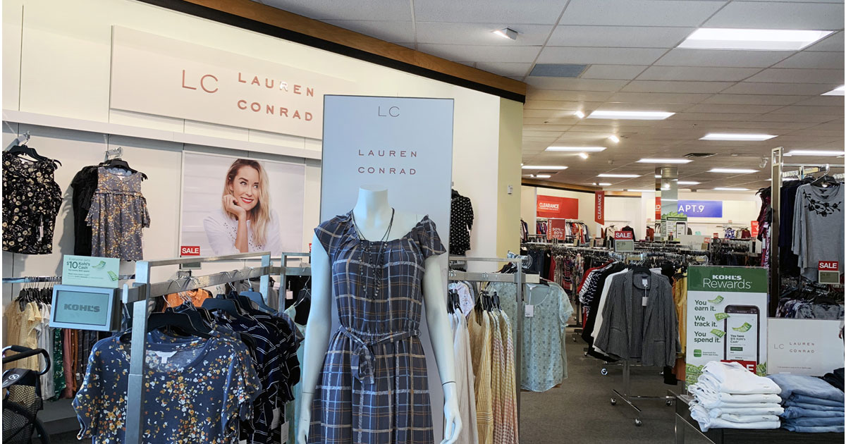 kohl's clearance section showing lauren conrad