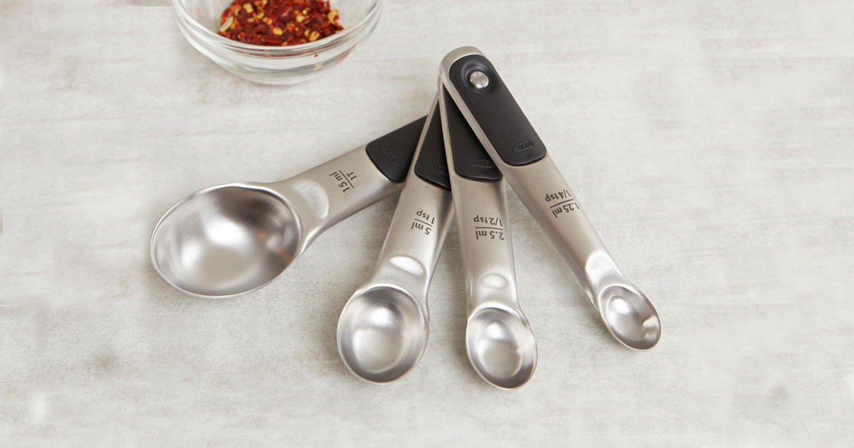 oxo stainless steel metal spoons
